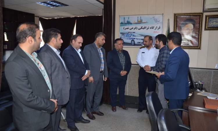 تقدیر معاون و مدیران حوزه حمل‌ونقل شهرداری قم از پلیس راهور استان
