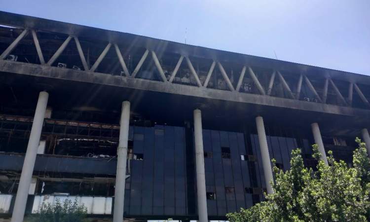 حضور ۱۵۰ نفر از همکاران صداوسیما زمان حمله رژیم صهیونی به ساختمان شیشه‌ای