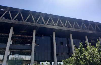 حضور ۱۵۰ نفر از همکاران صداوسیما زمان حمله رژیم صهیونی به ساختمان شیشه‌ای