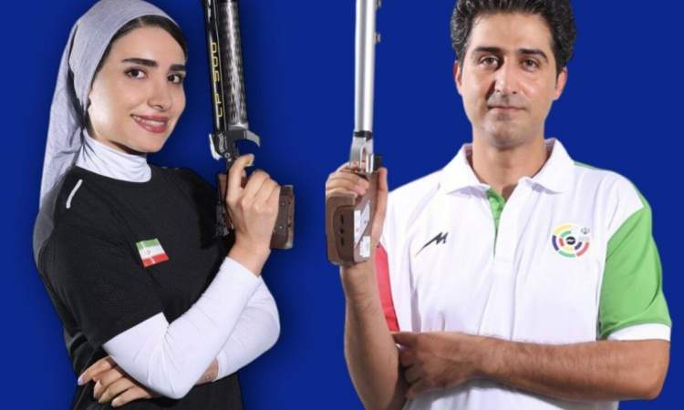 تیراندازی قهرمانی آسیا؛ مدال برنز تیم میکس ایران با ترکیب ‌رستمیان و گل‌خندان