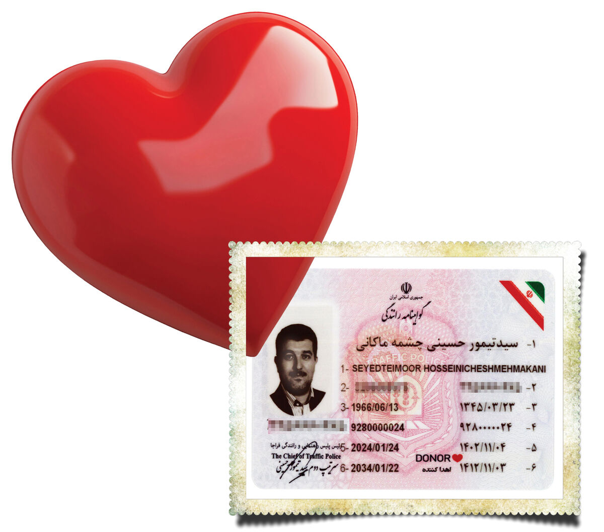 آغاز درج نشان اهدای عضو روی گواهینامه رانندگی/ اعلام شرایط سنی صدور گواهینامه‌ها